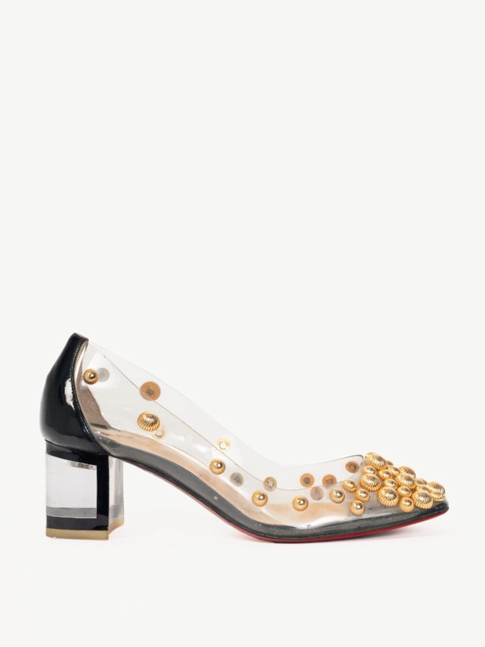 Christian Louboutin Clear PVC Studded Pumps